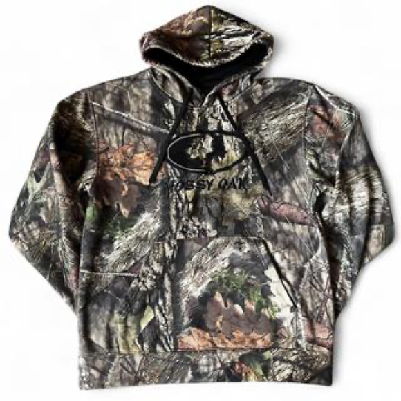 Mossy Oak Medium Camo Pullover Hoodie Camouflage Hunting Sweatshirt - Picture 1 of 8